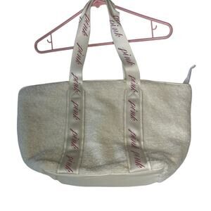 Victoria's Secret PINK Plush Sherpa Tote Winter Logo 2023